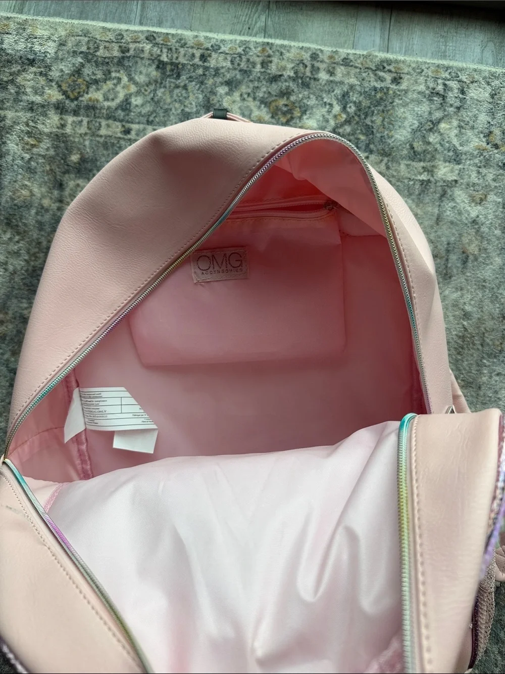 Girls Pink Unicorn Sequin Kids Backpack with Shimmer Front